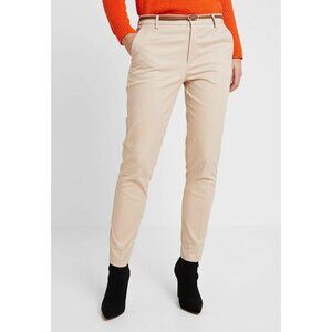 B.Young Women's Days Cigaret Pants With Belt Pearl Blush Size 34 NWT